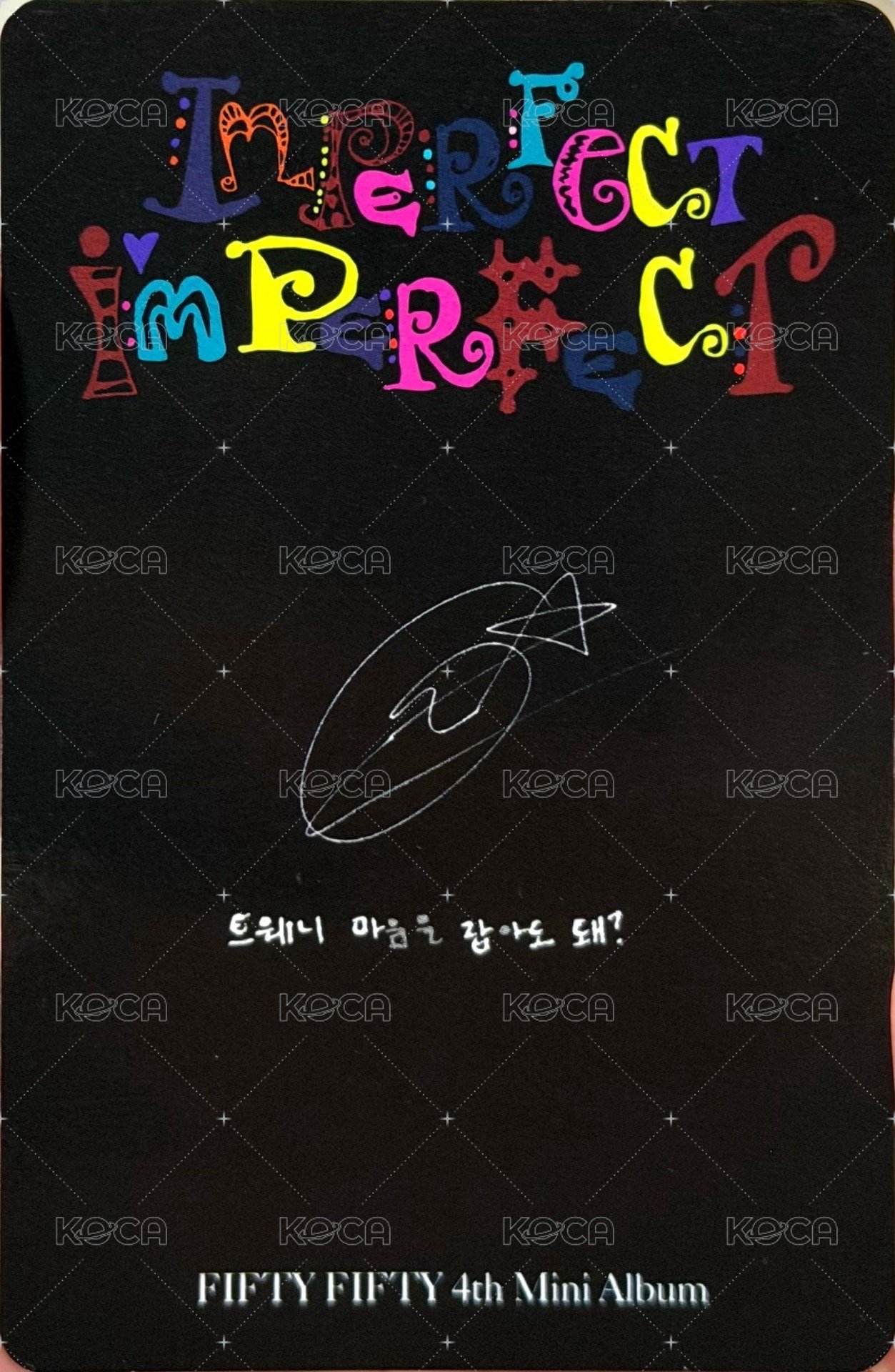Imperfect-I'mperfect Messy me ver. 專輯卡  背面