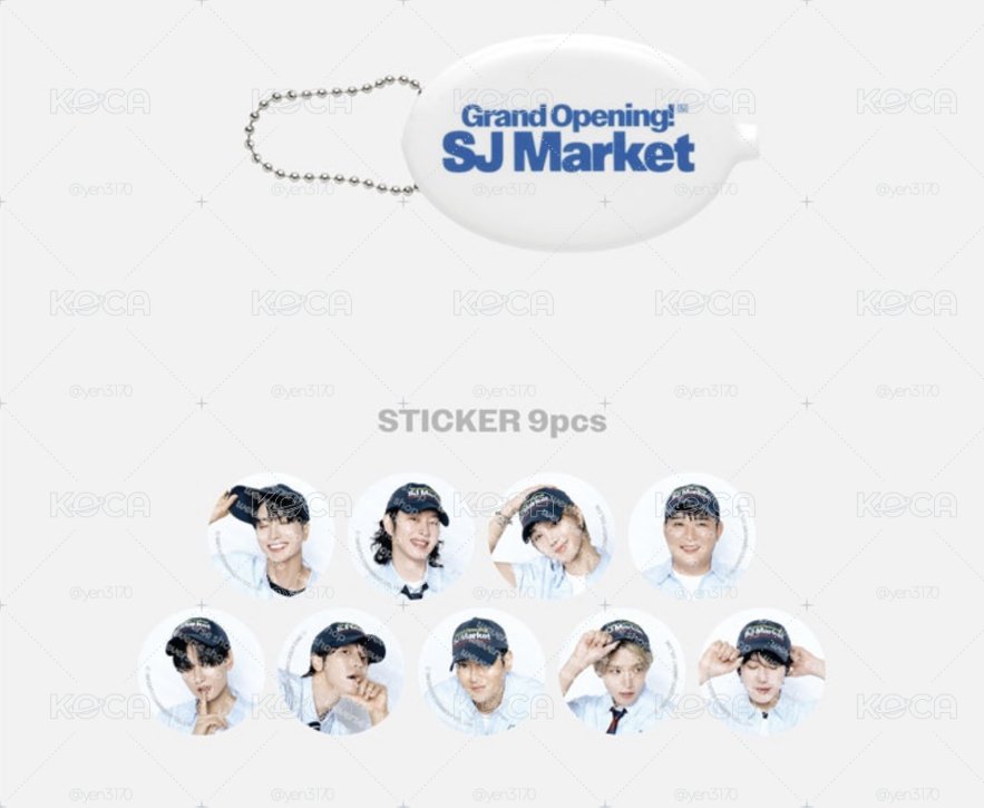SJ SUPERMarket 零錢包白色含貼紙