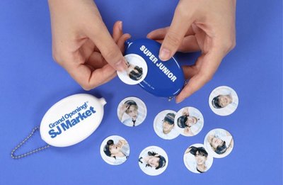SJ SUPERMarket 零錢包白色含貼紙