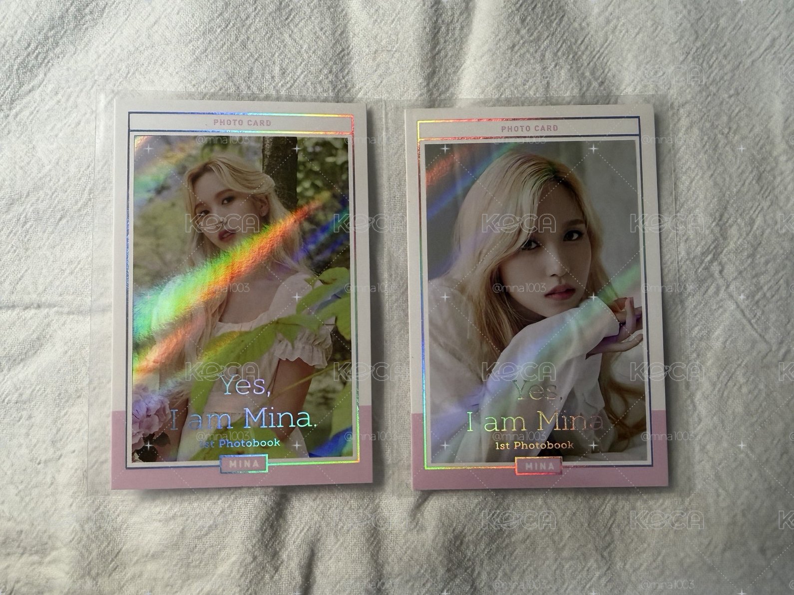 Yes I am Mina.寫真小卡