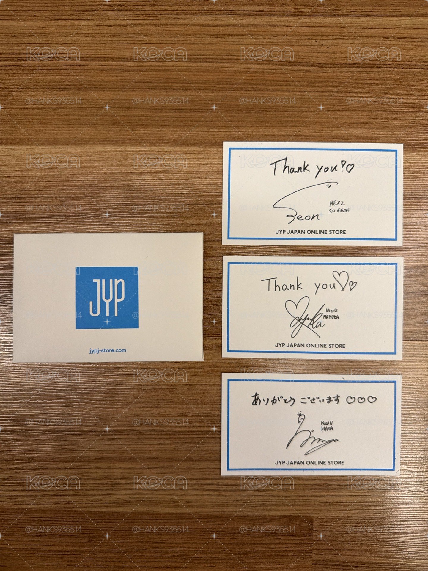JYP 家族滿額簽名卡