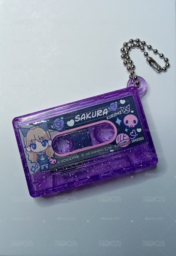SAKURA BANDAI 吊飾 扭蛋 迷你卡帶 /庫洛米(B)