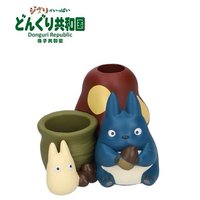 多功能擺設 藍龍貓與白龍貓 筆筒 