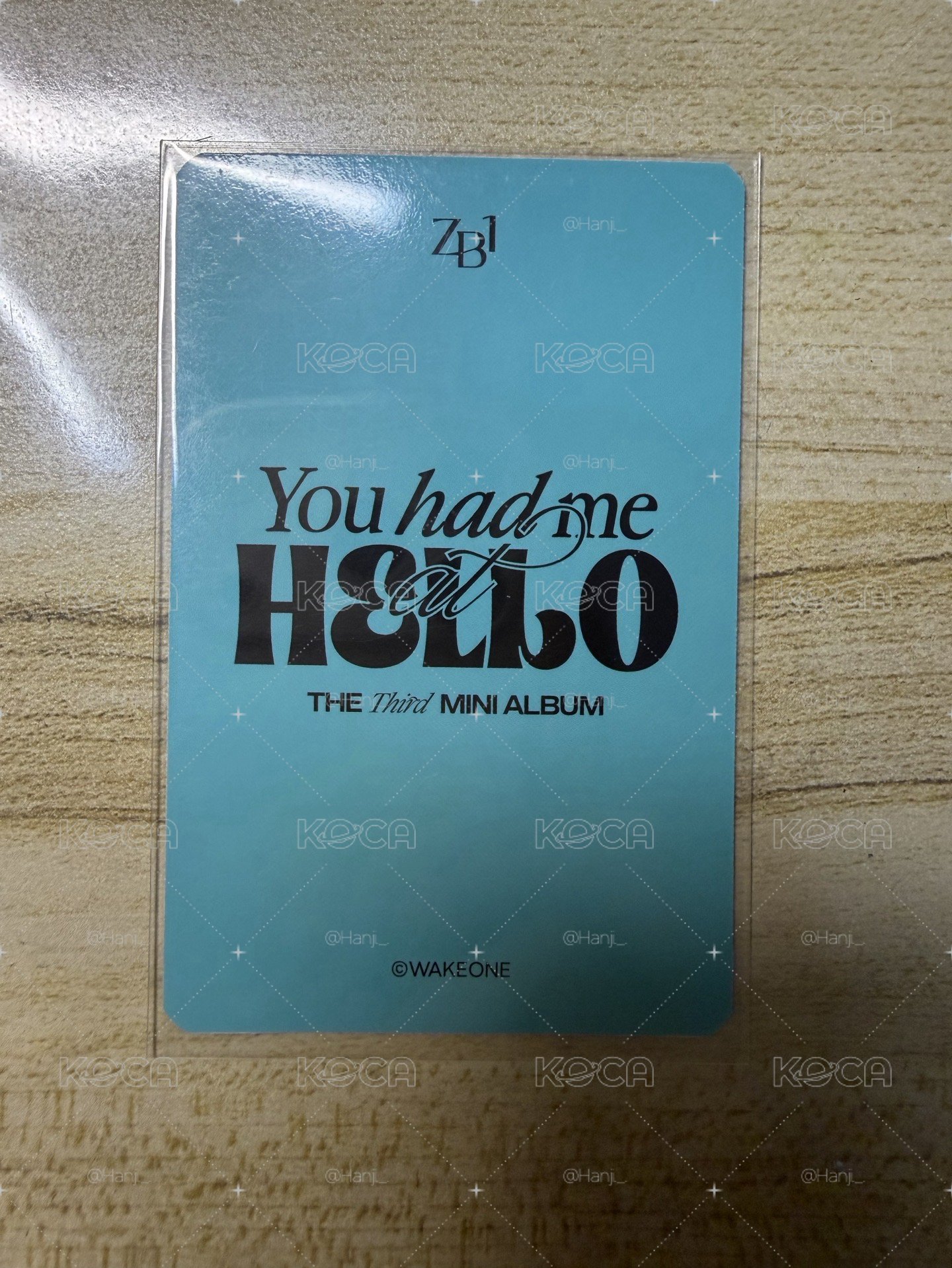 ZB1 ZEROBASEONE 迷三 HELLO 官方專卡 章昊 ZHANG HAO 貓爪手套 比2自拍