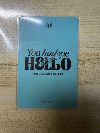 ZB1 ZEROBASEONE 迷三 HELLO 官方專卡 章昊 ZHANG HAO 貓爪手套 比2自拍