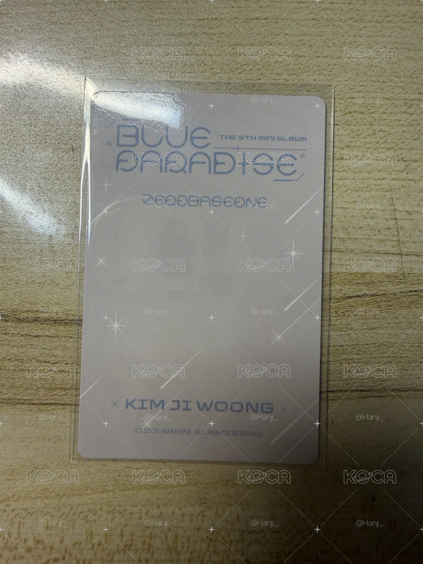 ZB1 迷五 BLUE PARADISE 專卡 金地雄 KIM JI WOONG 白襯衫 深髮電眼