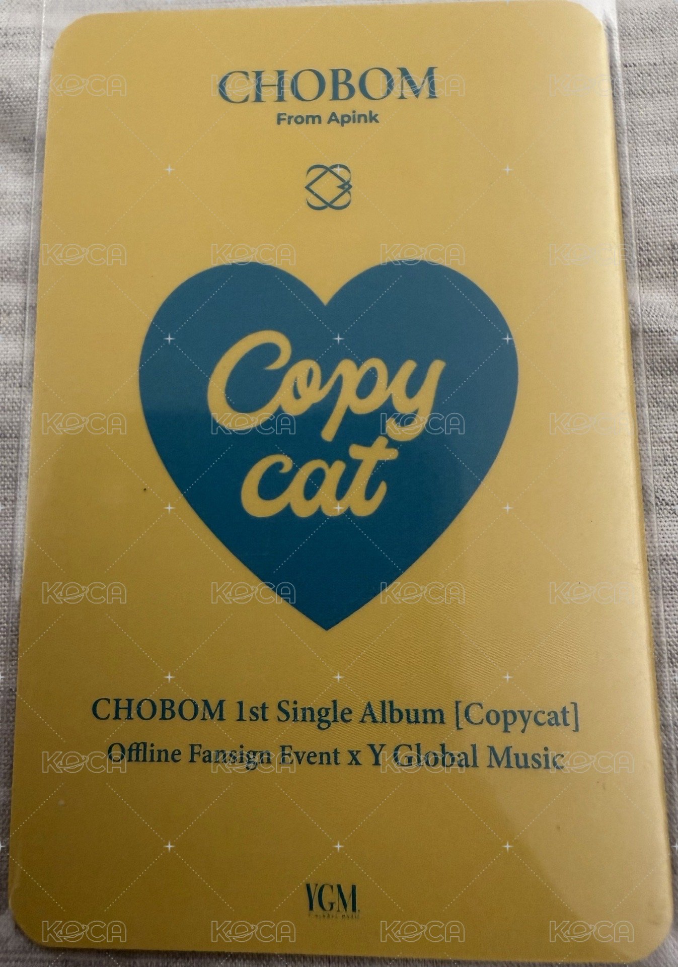 Copycat Y GLOBAL MUSIC 簽售卡  背面