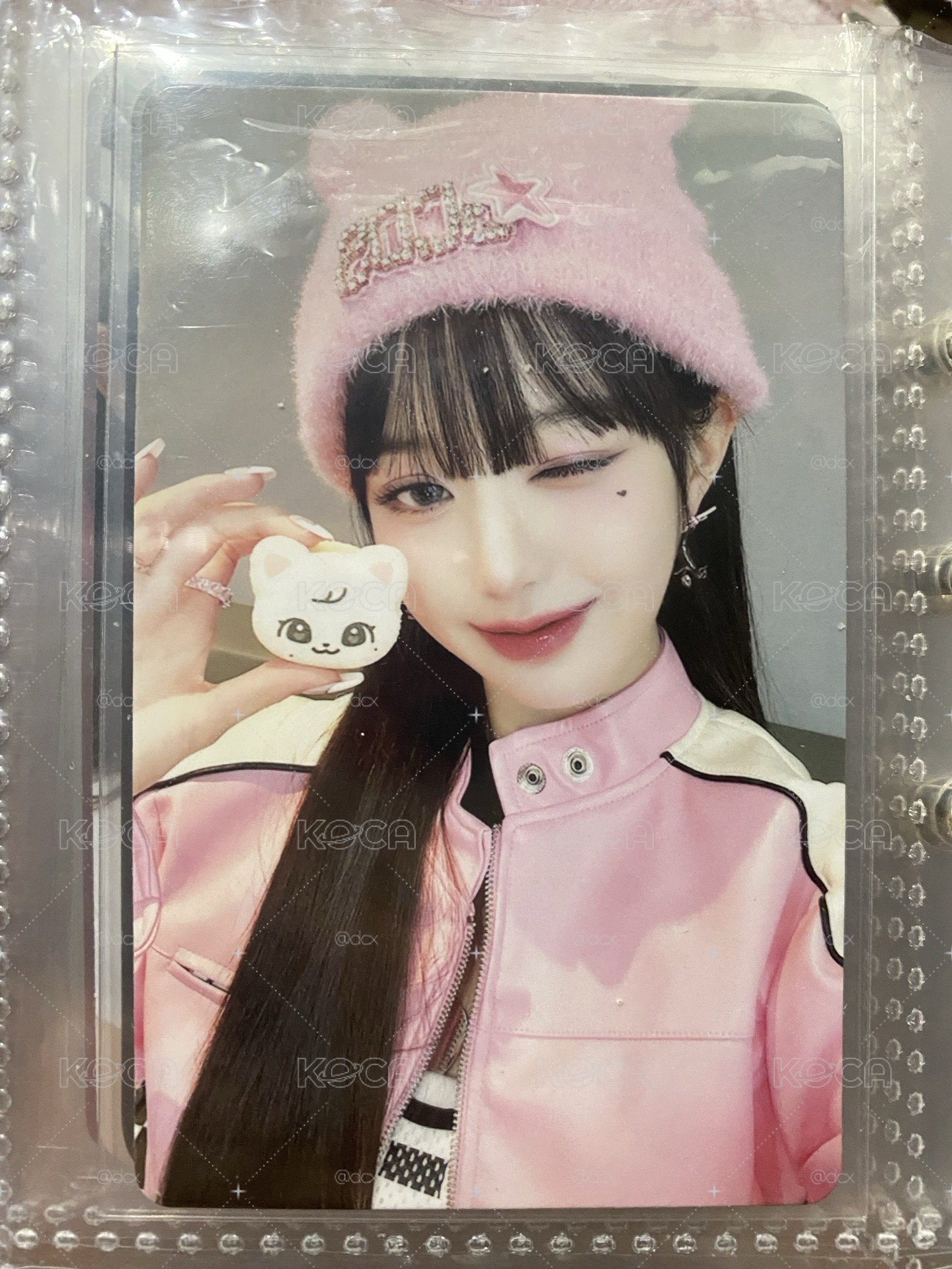 IVE 張員瑛 Wonyoung I'VE MINE kms 3.0 粉熊耳帽員