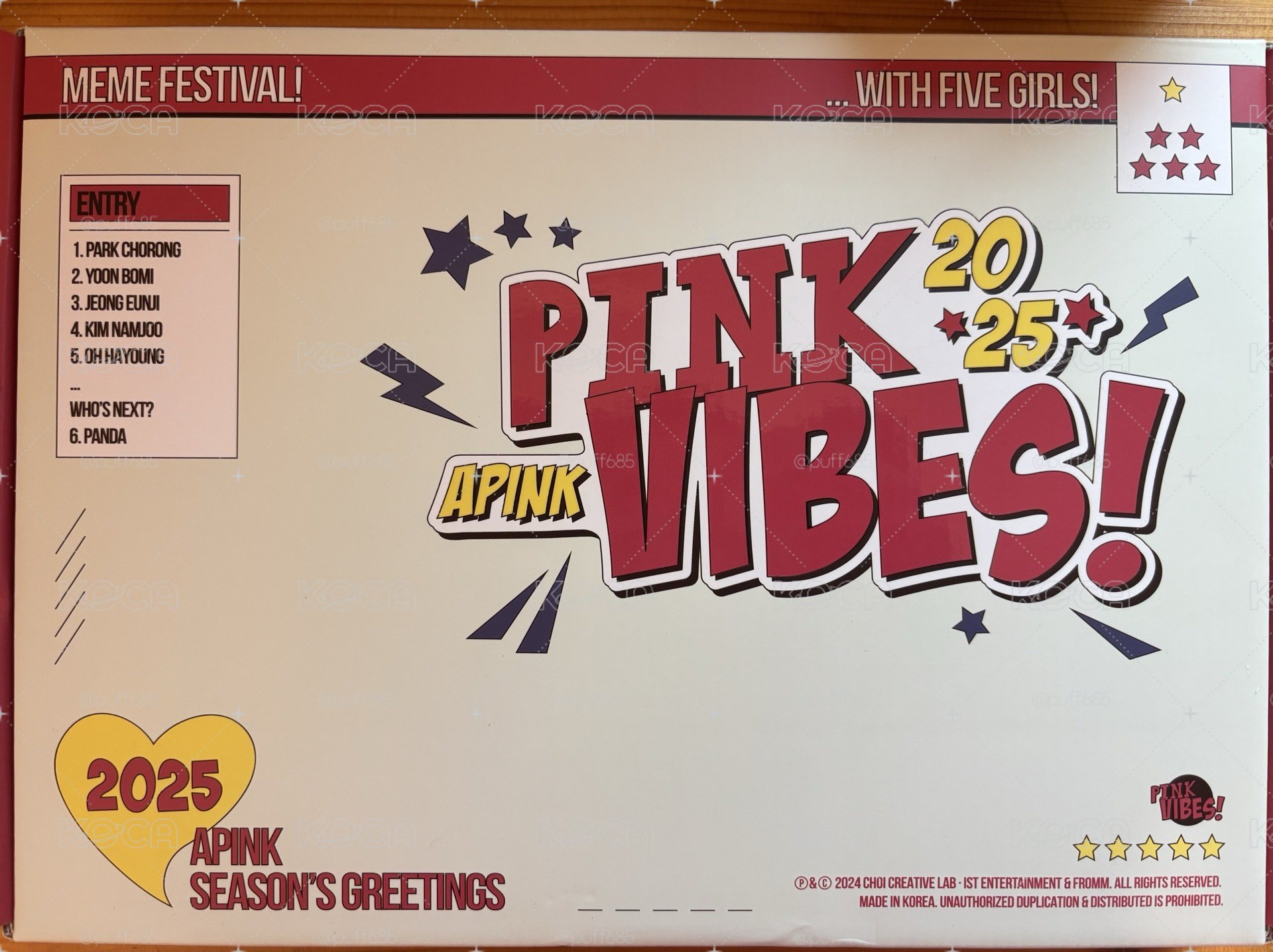 Apink 年曆 