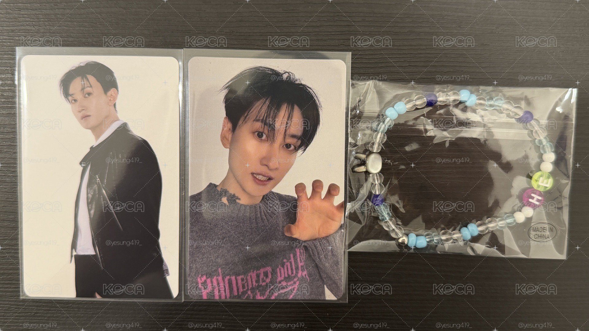 Super Records 展覽隨機卡 虎爪赫+西裝赫+Mediheal特典手鍊