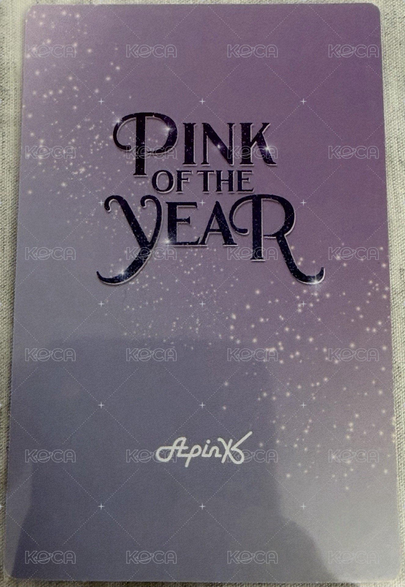 Pink of The Year 周邊卡  背面