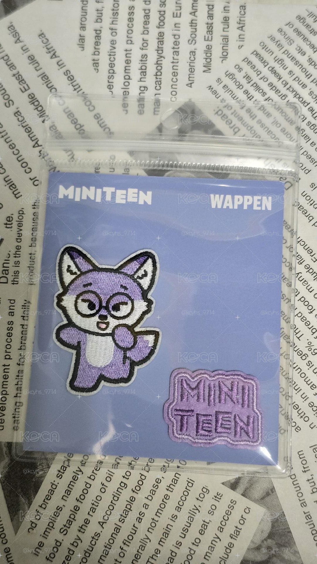 Miniteen圓佑 刺繡布貼