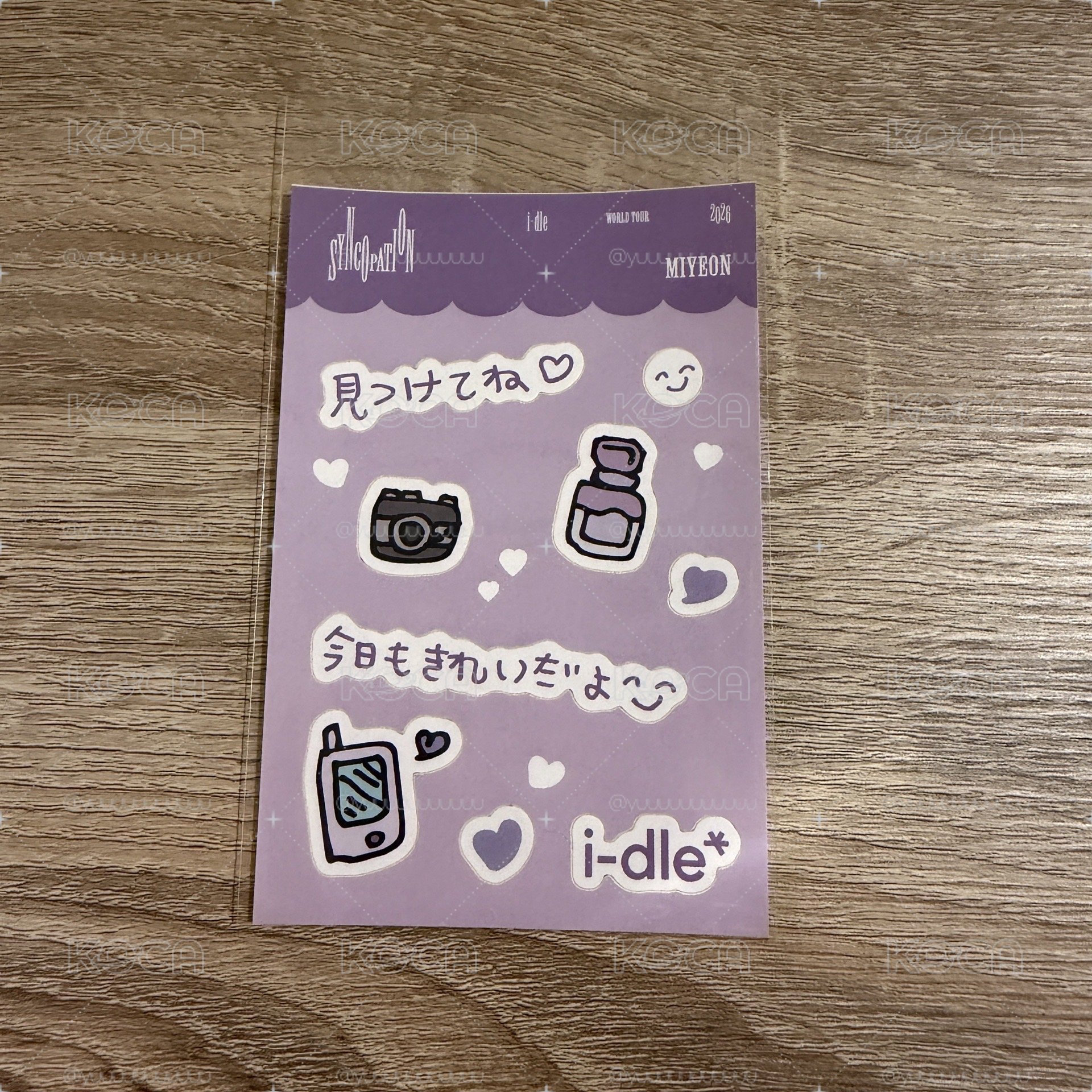 i-dle世巡 橫濱場 扭蛋貼紙 麵&琦