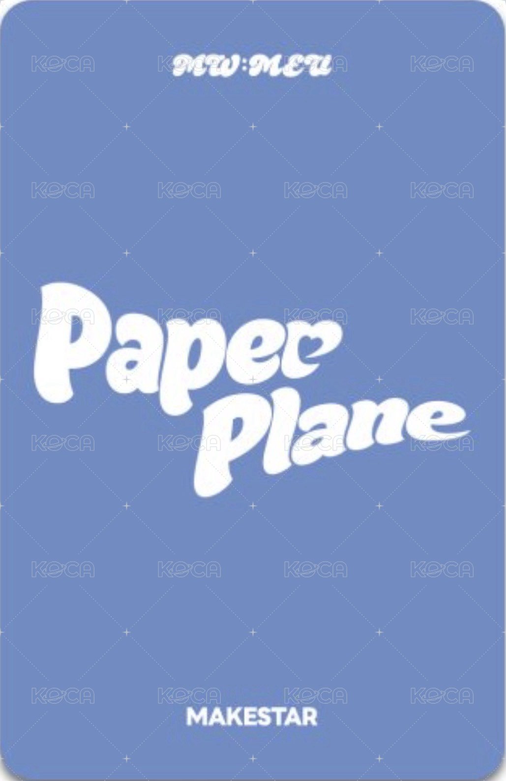 The 1st Single Album ‘Papper Plane’ ms 2.0 旗袍ver. 簽售卡  背面