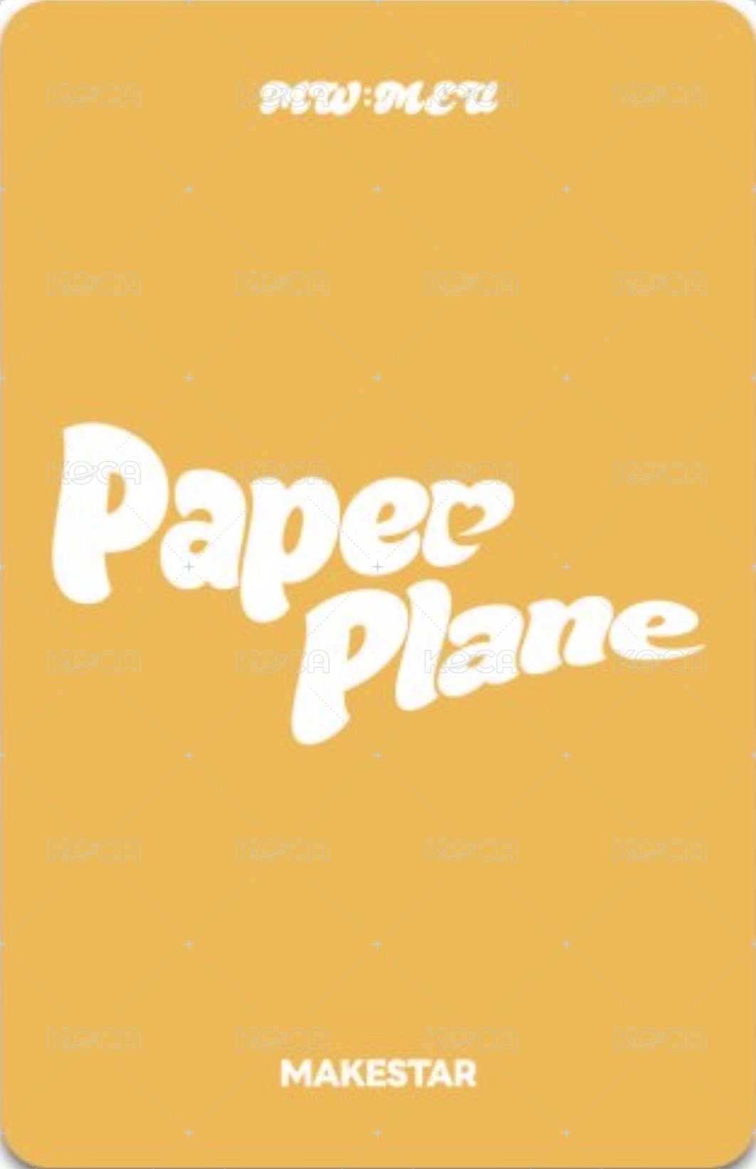 The 1st Single Album ‘Papper Plane’ ms 3.0 兒童MW:MEU ver. 簽售卡  背面