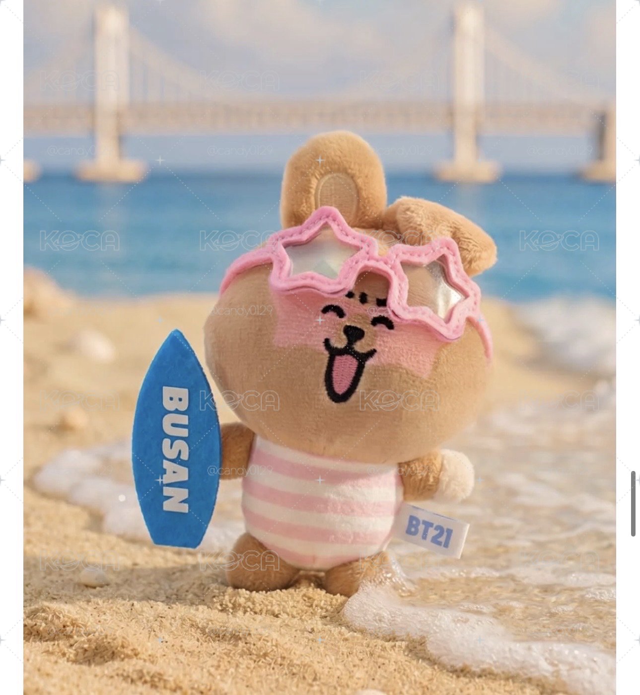 BT21 釜山度假毛絨鑰匙扣