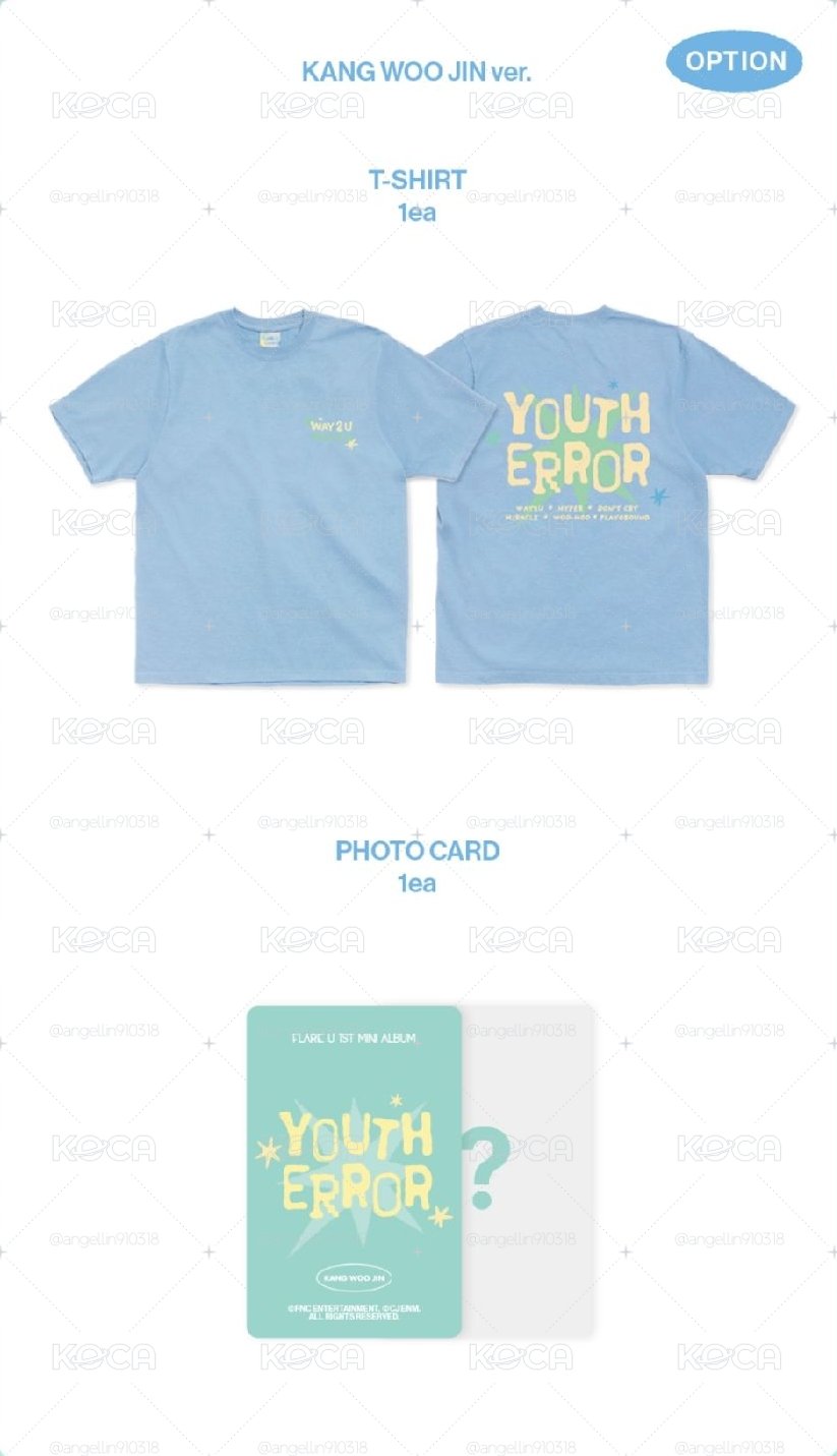 【預購】YOUTH ERROR 官方MD T恤+小卡 (FREE Size)