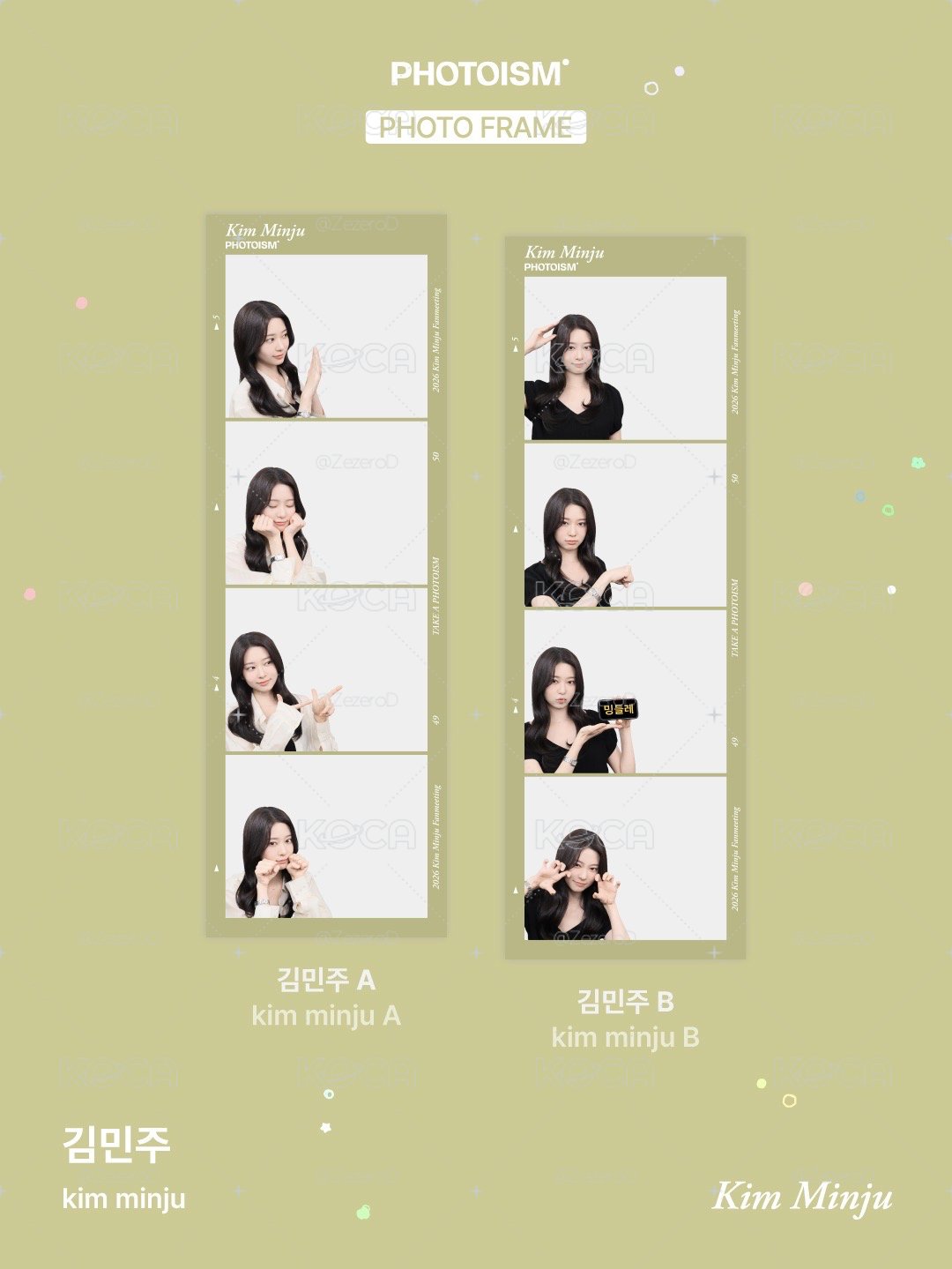 KIM MIN JU 26飯咪 X snapism X photoism 人生四格卡 代印 1組兩張