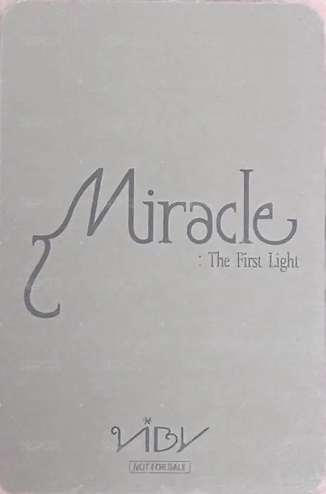 Miracle : The First Light hmv 幸運卡  背面