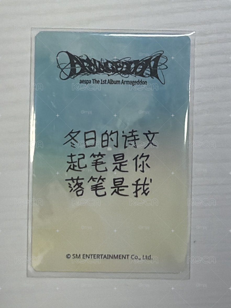 aespa正規一 愛豆驛站中背冬