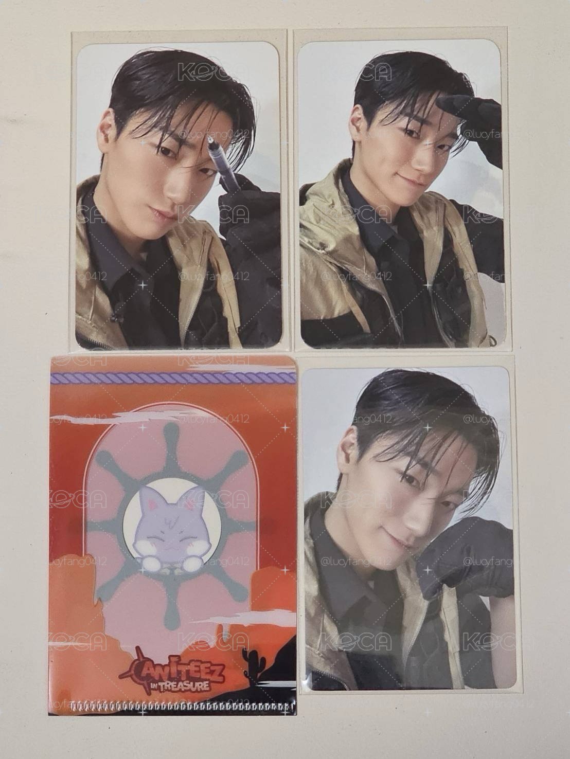 ATEEZ 傘 SAN ANITEEZ IN TREASURE 集章卡+5萬滿額卡+10萬滿額卡