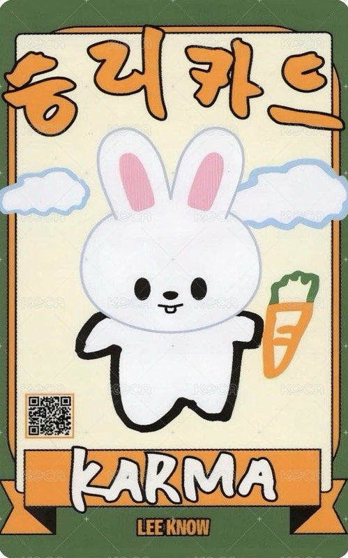 KARMA fans 幸運卡  背面