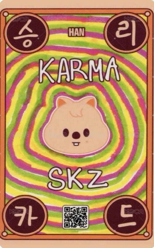 KARMA fans 幸運卡  背面