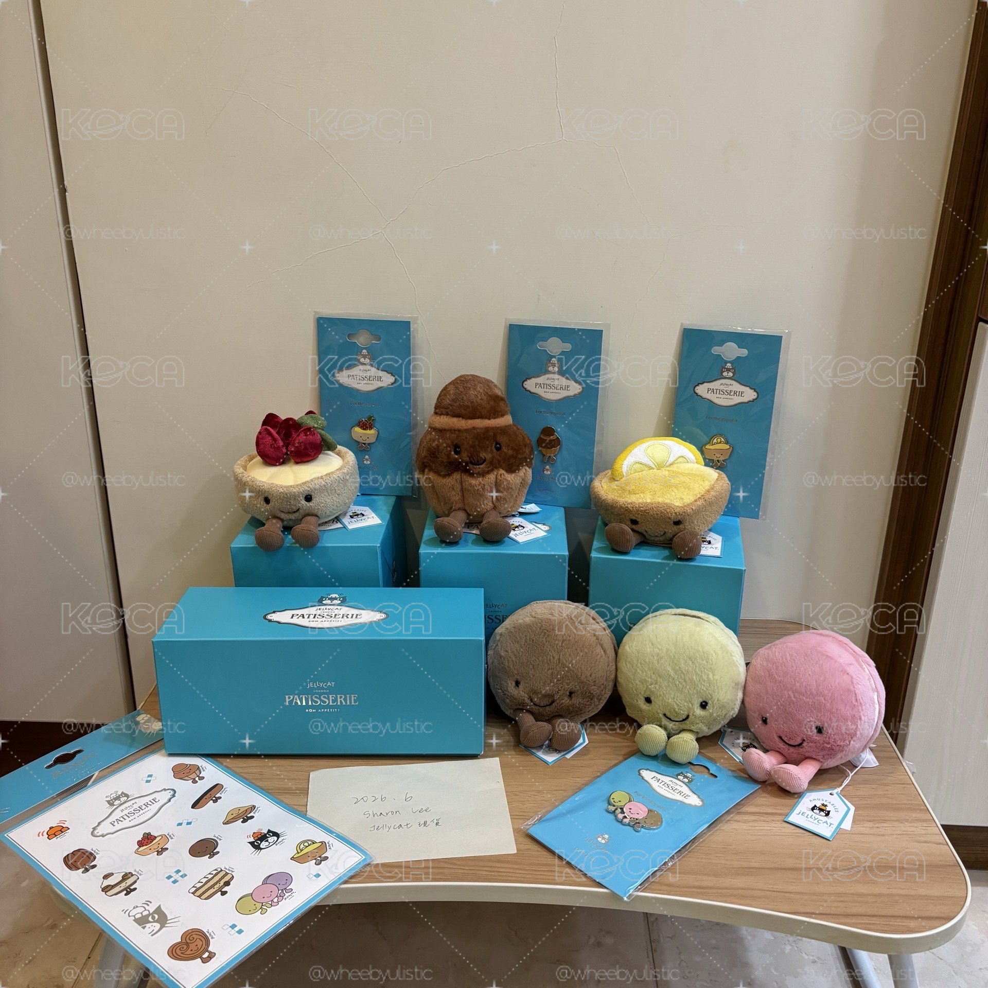 Jellycat 法國限定甜點套餐 檸檬塔 草莓塔 馬卡龍 布里歐
