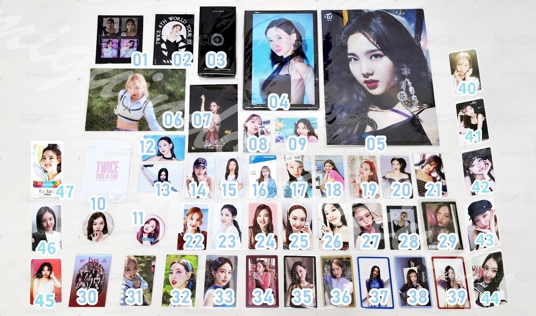 TWICE NAYEON SET 娜璉小卡周邊區 🩵 編號見圖三 💕