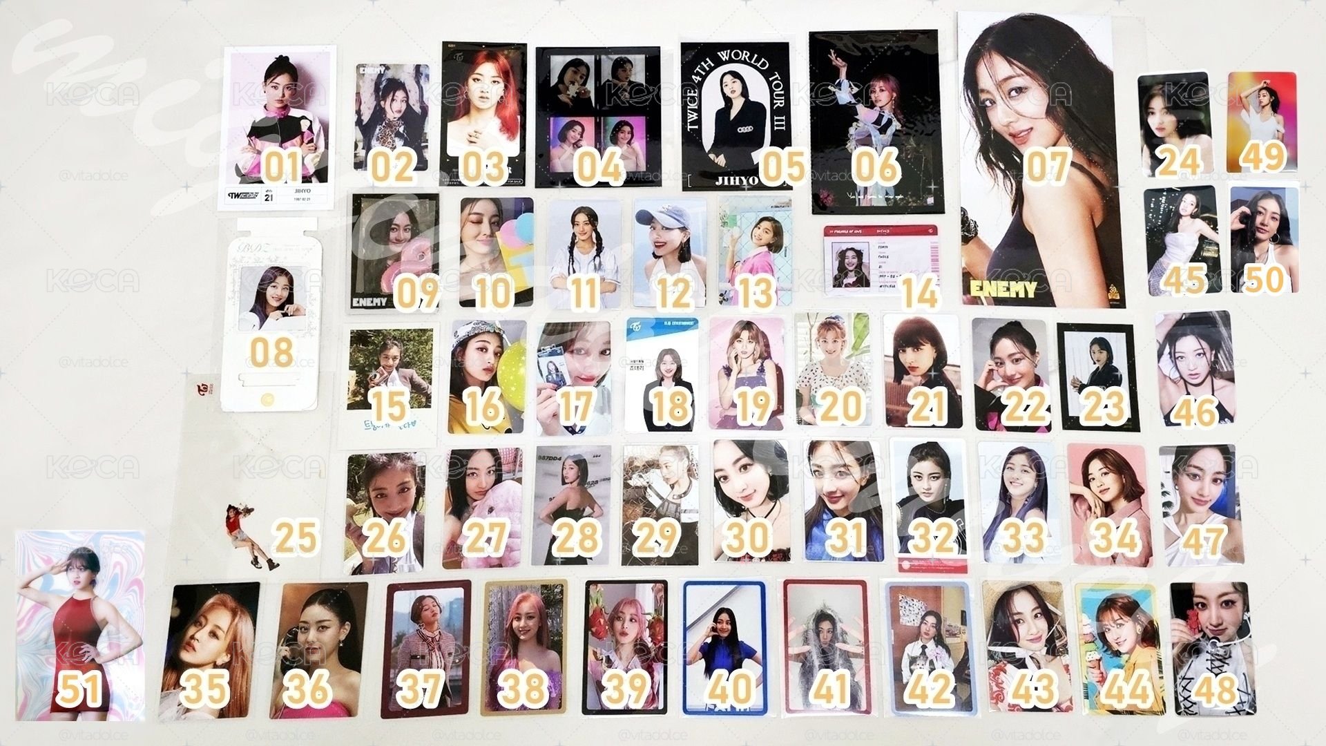 TWICE JIHYO SET 志效小卡周邊區 💛 編號見圖三 💕
