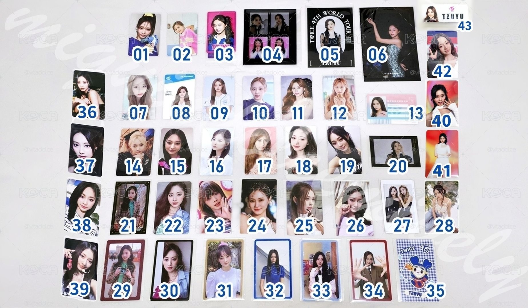 TWICE TZUYU SET 子瑜小卡周邊區 💙 編號見圖三 💕