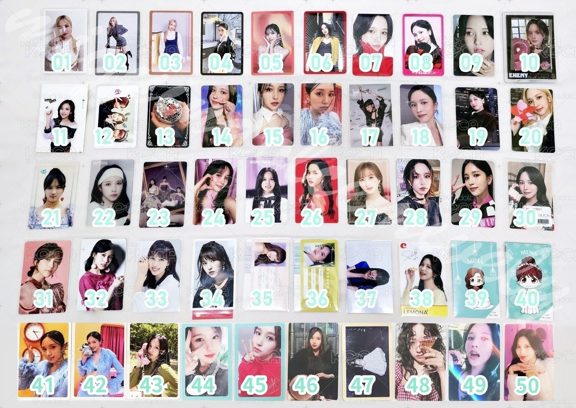 TWICE MINA SET E 名井南小卡E區 🐧 編號見圖三 💕