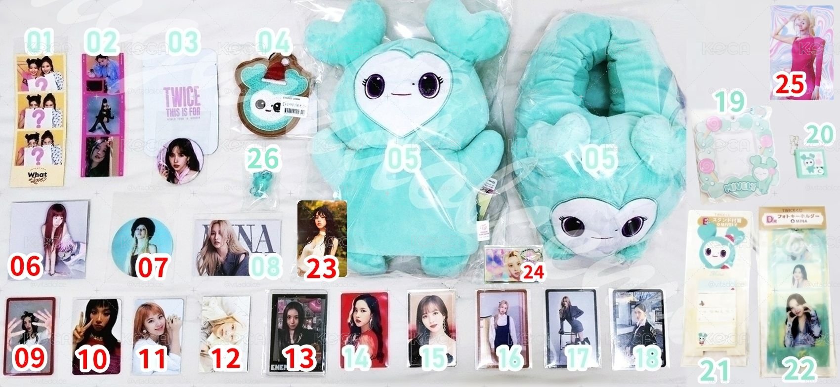 TWICE MINA&CHAEYOUNG SET H 南&彩瑛小卡周邊H區 MIVELY 🍓🐧編號見圖三 💕