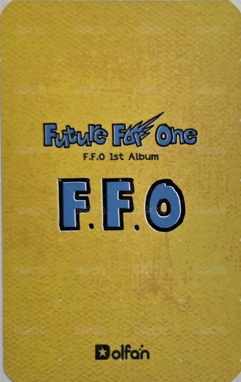 Future For One 周邊 Dolfan 隨機卡 私服 背面