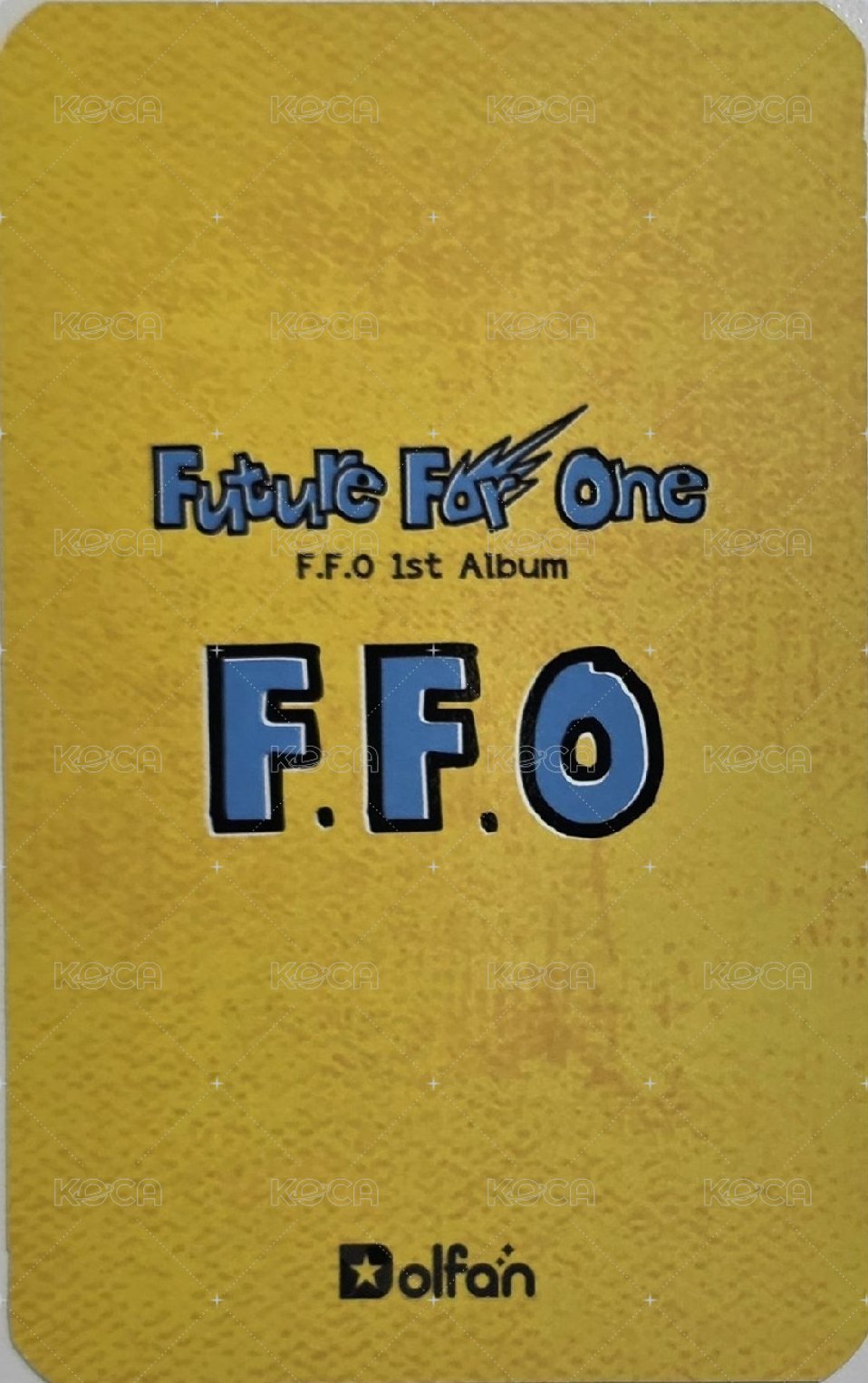 Future For One 周邊 Dolfan 隨機卡 私服 背面