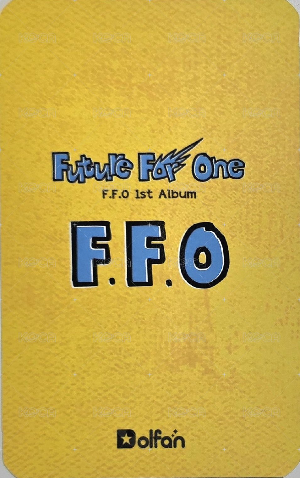 Future For One 周邊 Dolfan 私服 隨機卡  背面