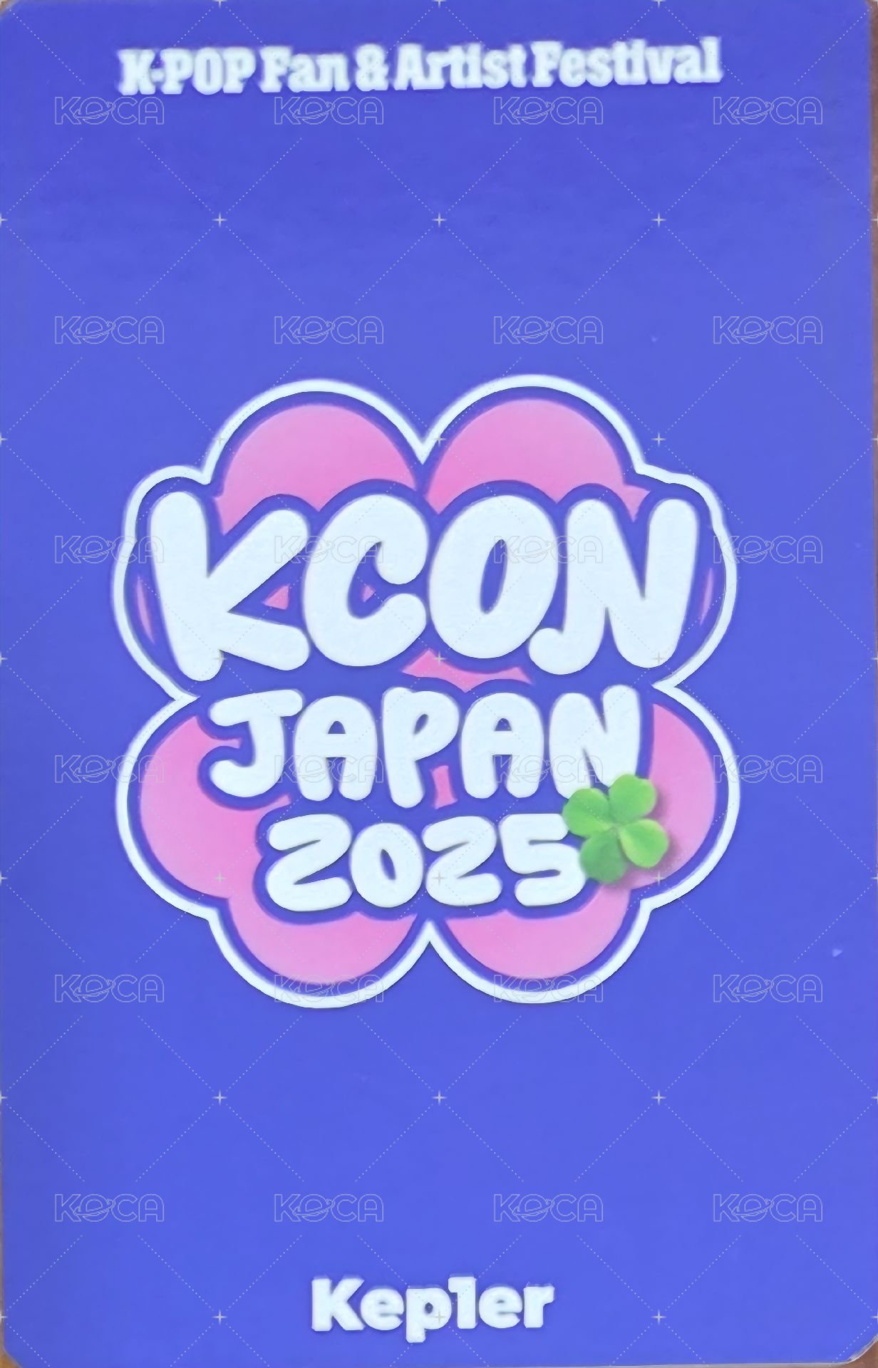 25’KCON JP 滿額卡  背面