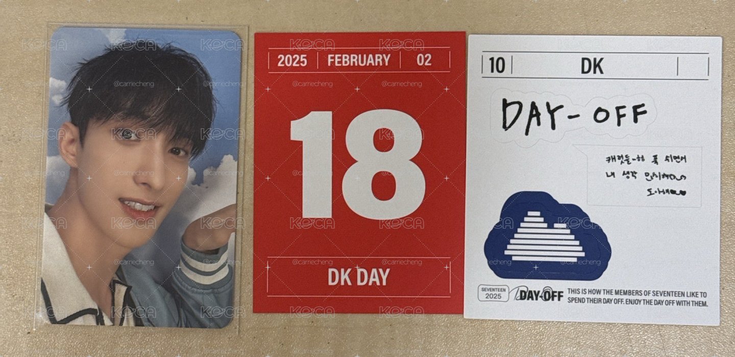 2025年曆小卡set DK