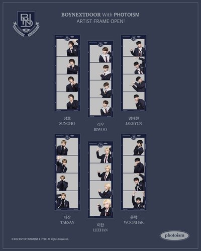BOYNEXTDOOR 只今愛 X photoism 人生四格卡 代印 1組兩張
