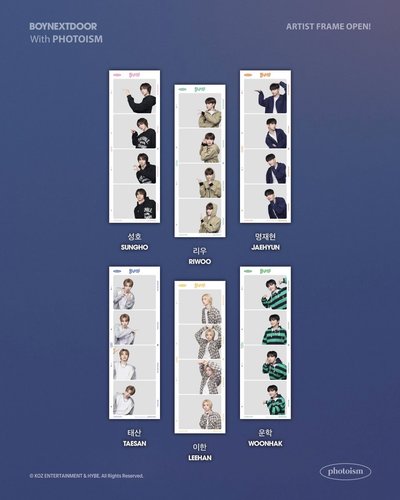 BOYNEXTDOOR No Genre X photoism 人生四格卡 代印 1組兩張