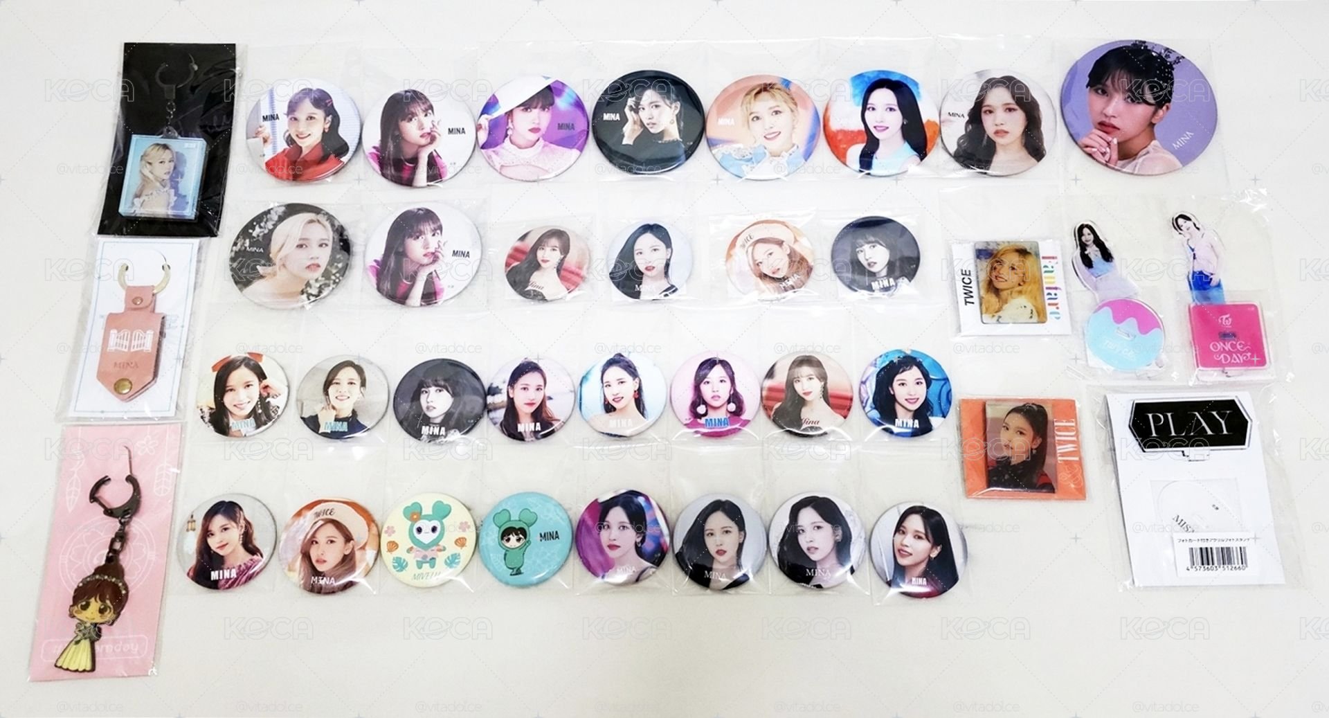 TWICE MINA SET K 名井南周邊徽章立牌吊飾K區 MISAMO 🐧 編號見圖三 💕