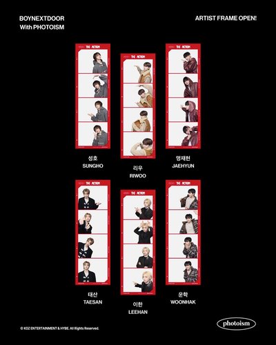 BOYNEXTDOOR The Action X photoism 人生四格卡 代印 1組兩張
