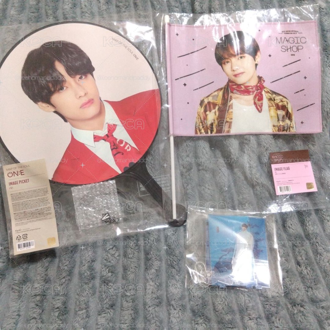 BTS  | v 金泰亨 大扇盤 MOTS  大扇 FM旗 中秋立牌