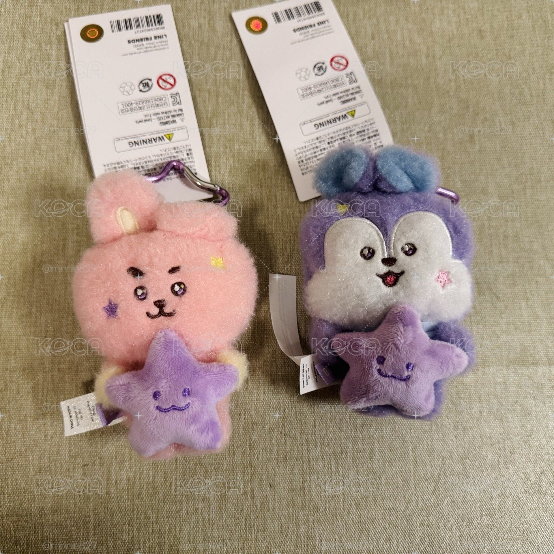 BT21 MANG COOKY紫星娃娃吊飾 