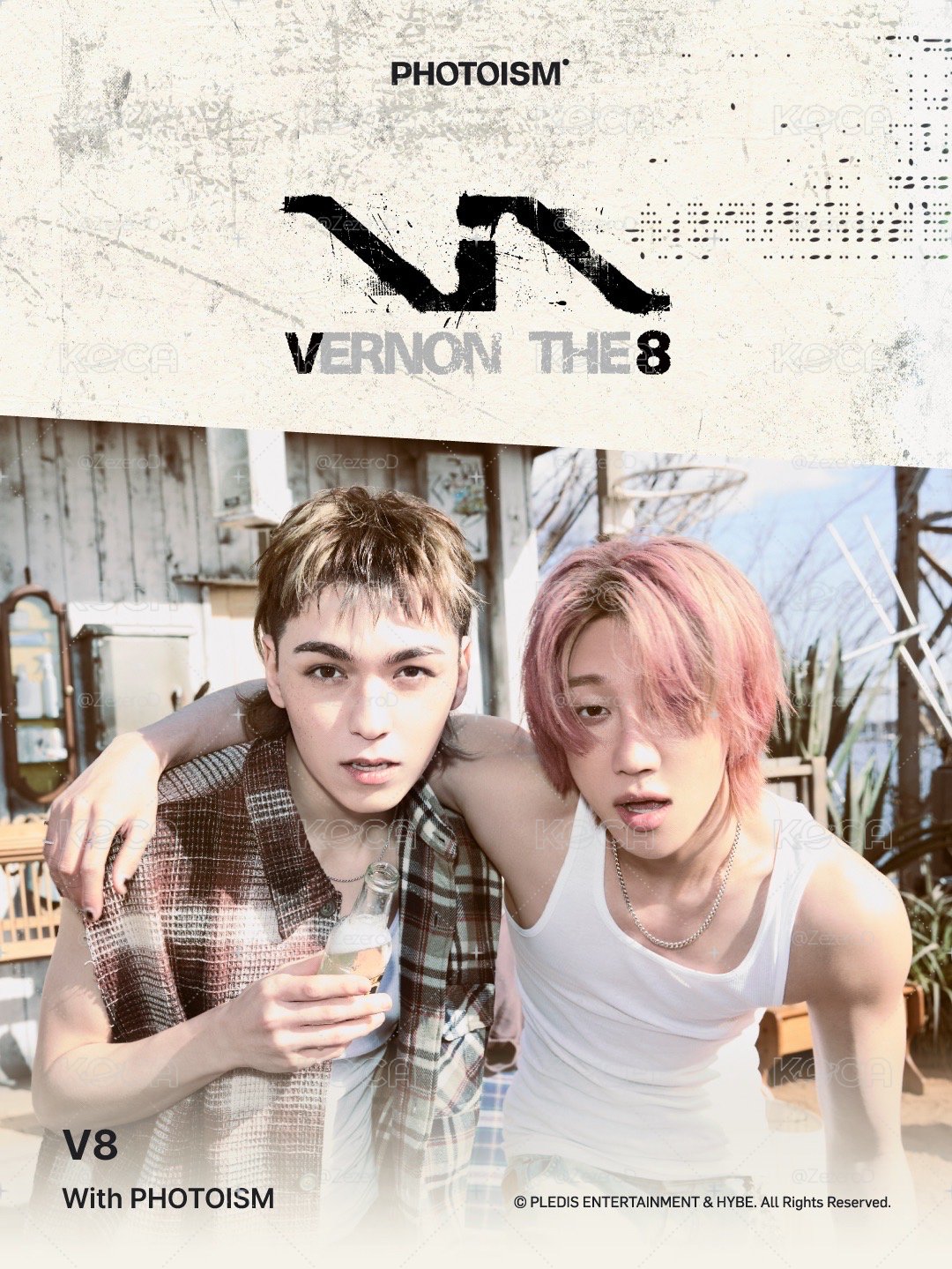 VERNON X THE 8 1st V8 X photoism 人生四格卡 代印 1組兩張