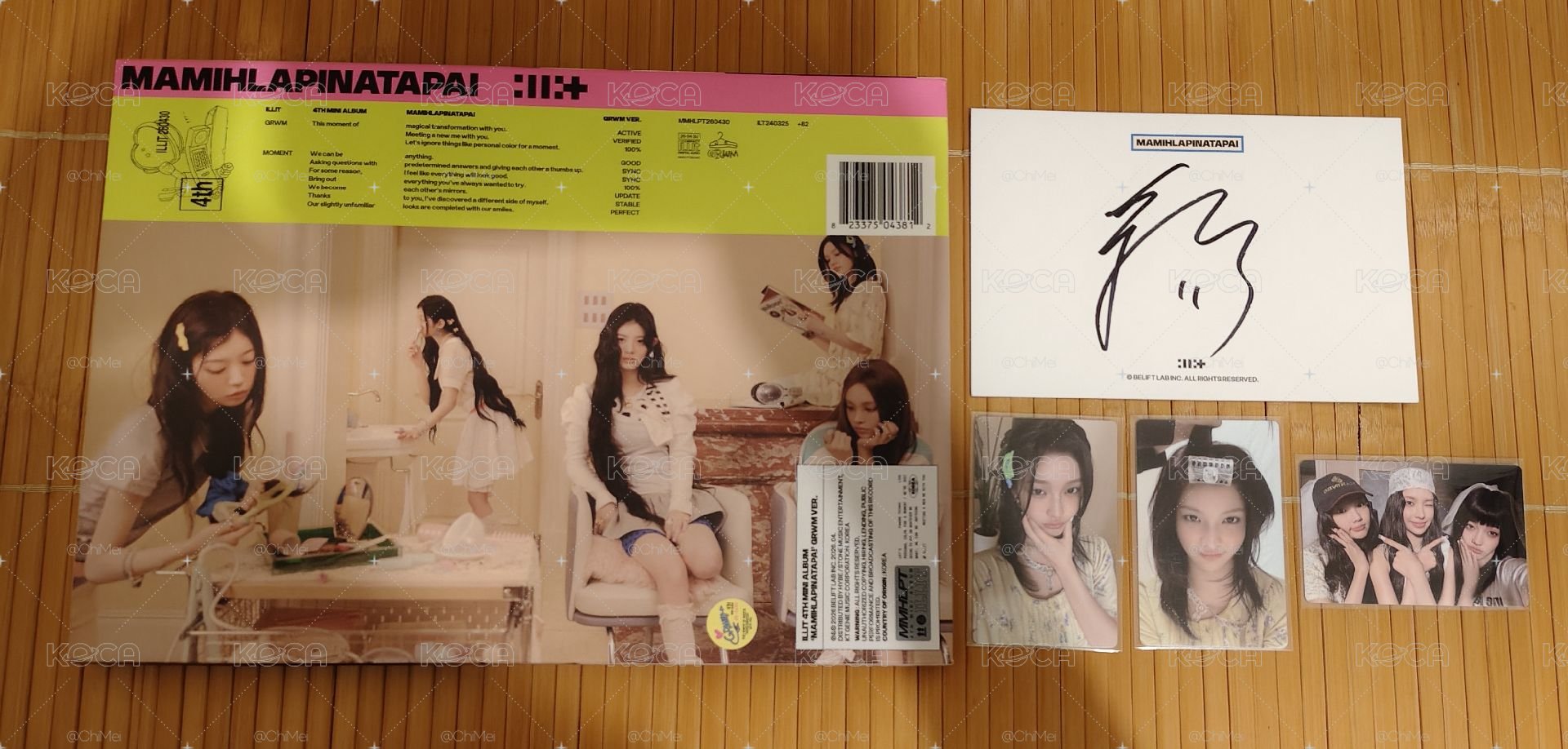 MAMIHLAPINATAPAI iroha簽名卡 