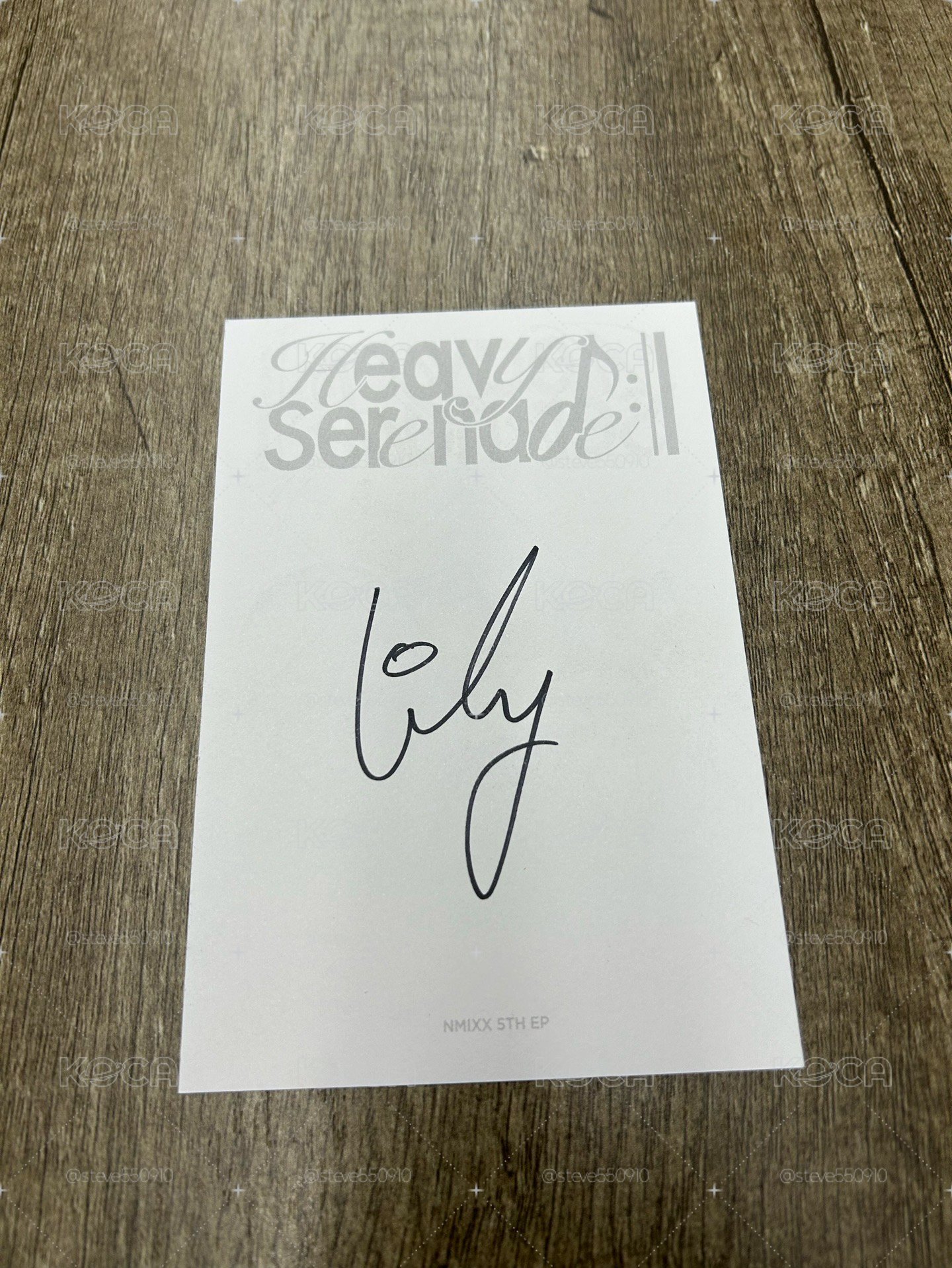 Lily親簽
