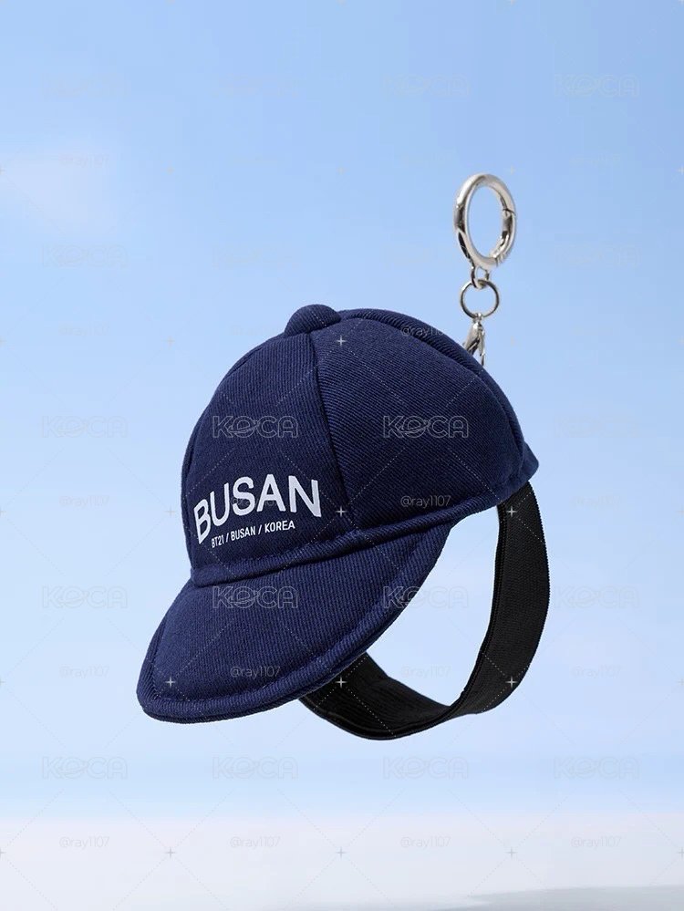 ［代購］BT21 BALL CAP KEYRING BUSAN