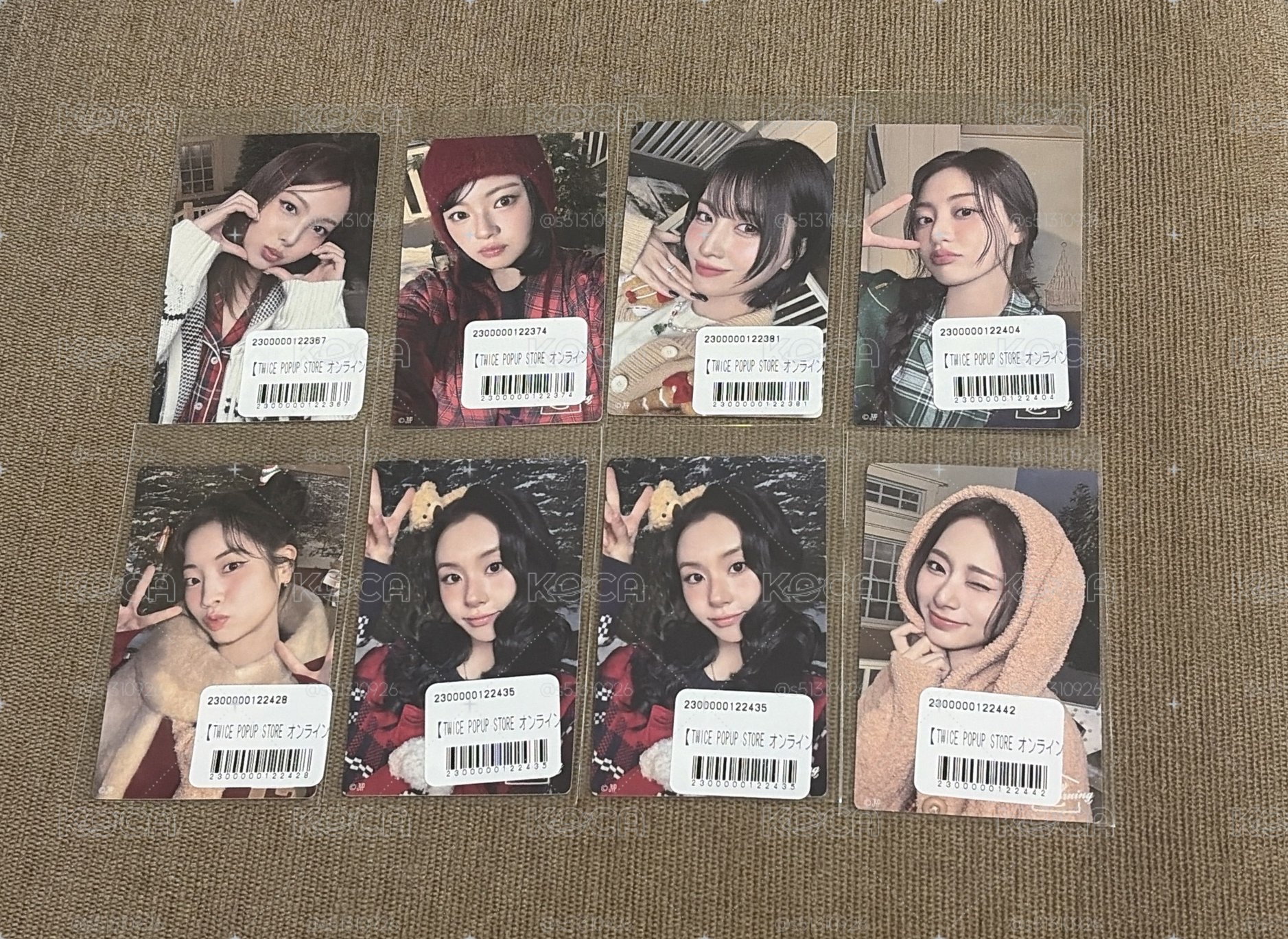現貨🩷TWICE 冬日 一番賞 卡貼 周邊卡 F賞