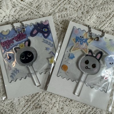 糖果袋鑰匙圈 兔喵鴨 龍石